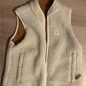 Topo Designs Cream Fleece Vest